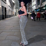 Block Stripes High Waist Pants