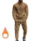 Mens 2pc sweatsuit with zipper
