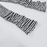 Block Stripes High Waist Pants