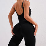 Seamless Jumpsuit Ribbed Legging Sleeveless 1pc