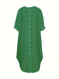 Single Row Button Dress- PS