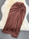 Halter Crop Top with Skirt 2pc