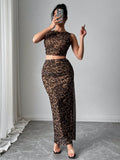 2pc Leopard-Print Set