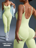 Seamless Jumpsuit Ribbed Legging Sleeveless 1pc
