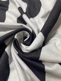 Black and Gray Wave Stripe Print Dress