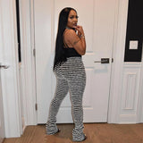 Block Stripes High Waist Pants