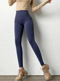 Seamless Elastic Knit Leggings - Fitness