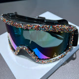 Multicolor Rhinestone Activity Bicycle ATV Glasses