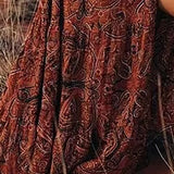 Bohemian Style Long Sleeve V Neck Dress