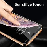 Magnetic Tempered Glass Privacy Metal Case For iphone 14 13 12 XR 11 Pro MAX X 7 8 6 6S-Blue