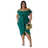Ruffles Bodycon Dress-PS