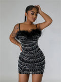 Spaghetti Strap Fur Top Dress- PS