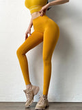 Seamless Elastic Knit Leggings - Fitness