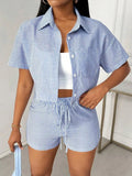 Striped 2pc Short Set