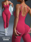Seamless Jumpsuit Ribbed Legging Sleeveless 1pc