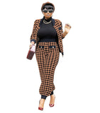 Houndstooth 2pc Jacket + Pants Set
