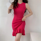 Fish Tail Leaf Design Dress