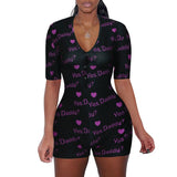 Deep V-Neck Bodycon Pajamas XL