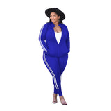 White Side Stripped 2pc Tracksuits-PS