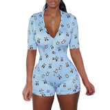 Deep V-Neck Bodycon Pajamas XL
