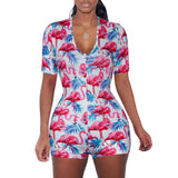 Deep V-Neck Bodycon Pajamas XL