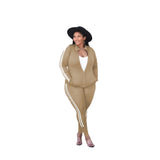 White Side Stripped 2pc Tracksuits-PS