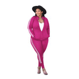 White Side Stripped 2pc Tracksuits-PS