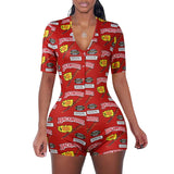 Deep V-Neck Bodycon Pajamas XL