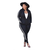 White Side Stripped 2pc Tracksuits-PS