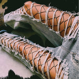 Crystal Rhinestone Lingerie Stockings