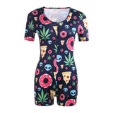 Deep V-Neck Bodycon Pajamas XL