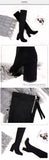 Thigh High Zip Up Thick Heel Boots