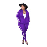 White Side Stripped 2pc Tracksuits-PS