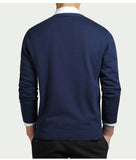 Men Long Sleeve V-Neck  Button Cardigan
