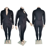 White Side Stripped 2pc Tracksuits-PS