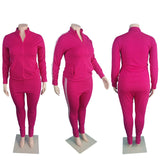 White Side Stripped 2pc Tracksuits-PS
