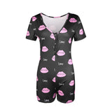 Deep V-Neck Bodycon Pajamas XL