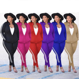 White Side Stripped 2pc Tracksuits-PS