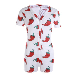 Deep V-Neck Bodycon Pajamas- Small