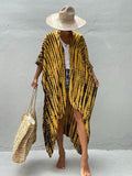 Tie Dye Kimono Swimsuit Cover-up Dress
