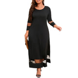 Long Sleeve Loose Comfy Long Dress with Pockets-PS