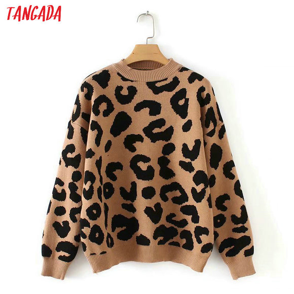 Leopard Knitted Sweater
