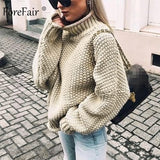 Oversize Turtleneck Knitted Sweater