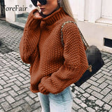 Oversize Turtleneck Knitted Sweater