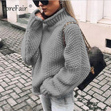 Oversize Turtleneck Knitted Sweater