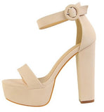 Elegant Thick Heel Platform Open Toe Sandals