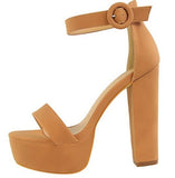 Elegant Thick Heel Platform Open Toe Sandals