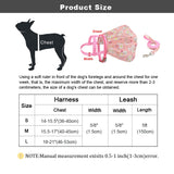 Floral Printed Pet Harness Vest Dress
