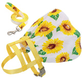 Floral Printed Pet Harness Vest Dress