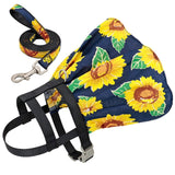 Floral Printed Pet Harness Vest Dress